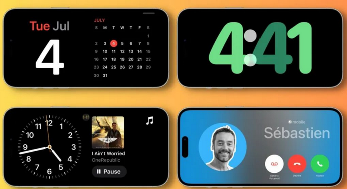 于田苹果手机维修分享iOS17横屏充电待机显示有什么好处 